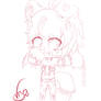 P: JinnWeii monochrome sketch chibi