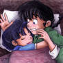 Ranma and Akane... snuggling?