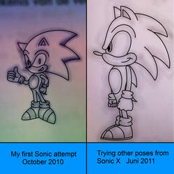 First Sonic attemps with lineart to see it better