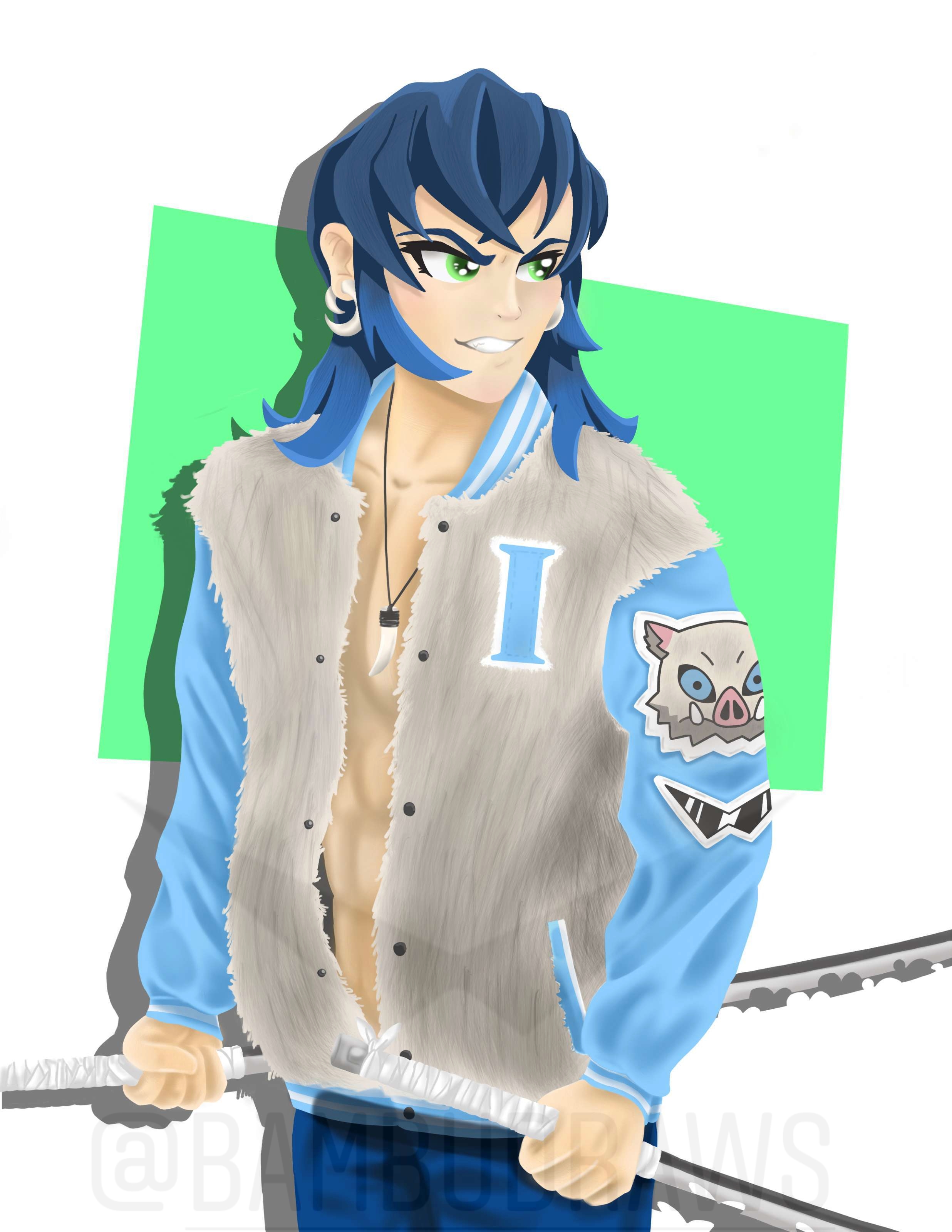 Modern Inosuke by bambudraws on DeviantArt