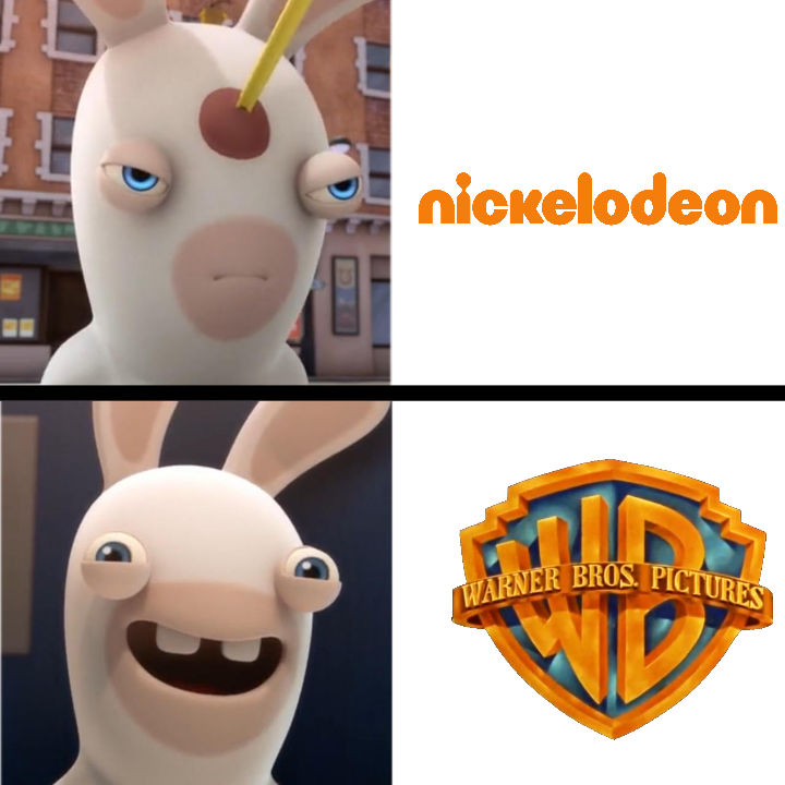 Nickelodeon Rabbids Deviantart Rabbid Hates Nickelodeon and Love Warner Bros. by Carlindstrom on ...