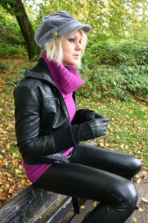 Lesbian in a leather jacket and leather pants by MalindaLesbian1999 on ...