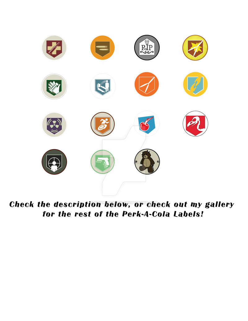 Perk-A-Cola Bottle Cap Labels by TBoneCaputo on DeviantArt