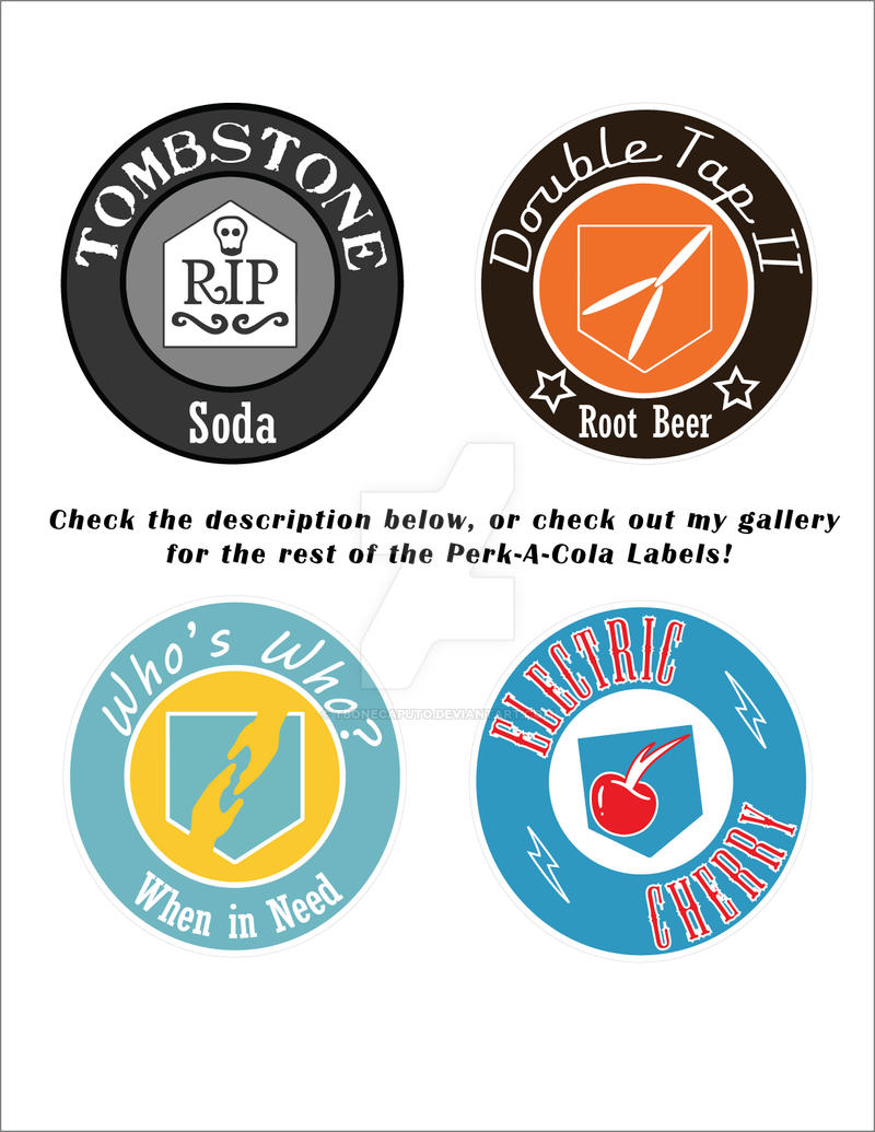 Perk a cola bottle labels
