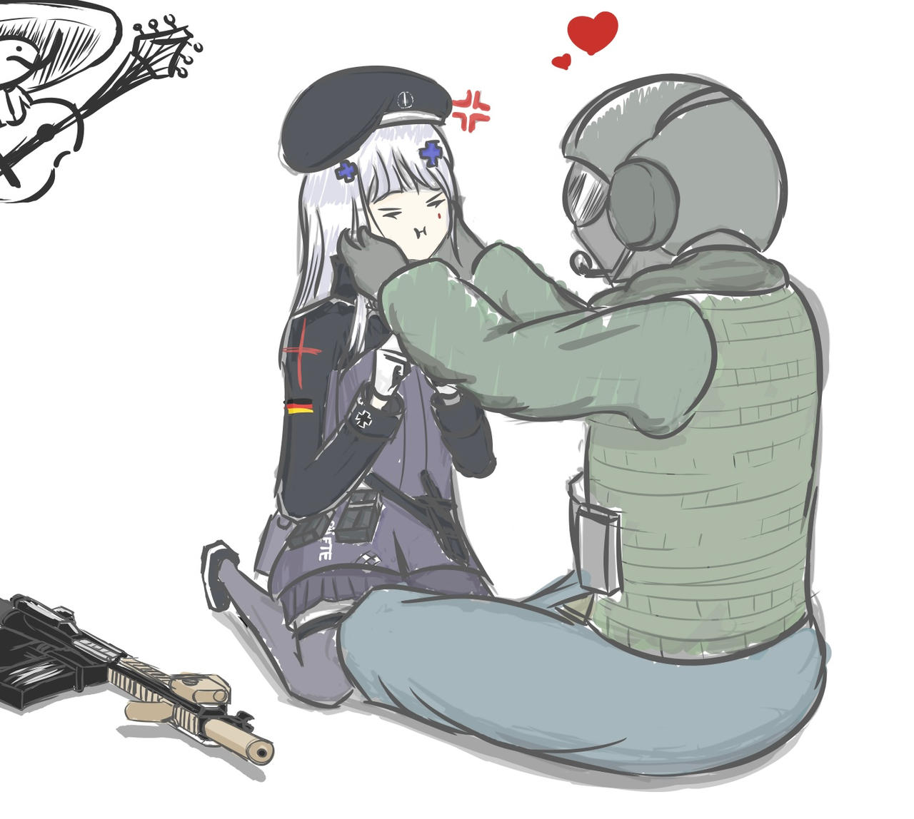 HK416 (GFL) x Jager (R6) by Long3gg on DeviantArt