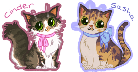 Cinder+Sasha Pocket-cats
