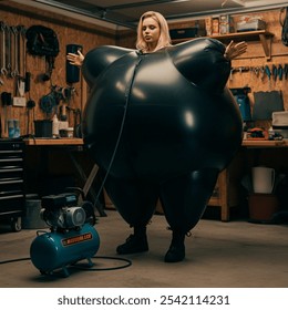 INFLATION BLACK LATEX SUIT IS FUN by BalloonWolf28 on DeviantArt