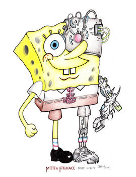 Spongeborg Robot Pants