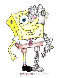 Spongeborg Robot Pants