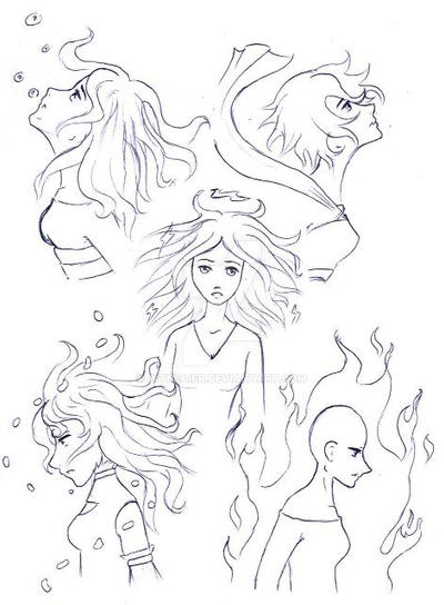 Hyleasia characters line art