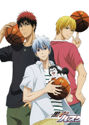 Kuroko no Basket - Kagami, Kuroko and Kise render