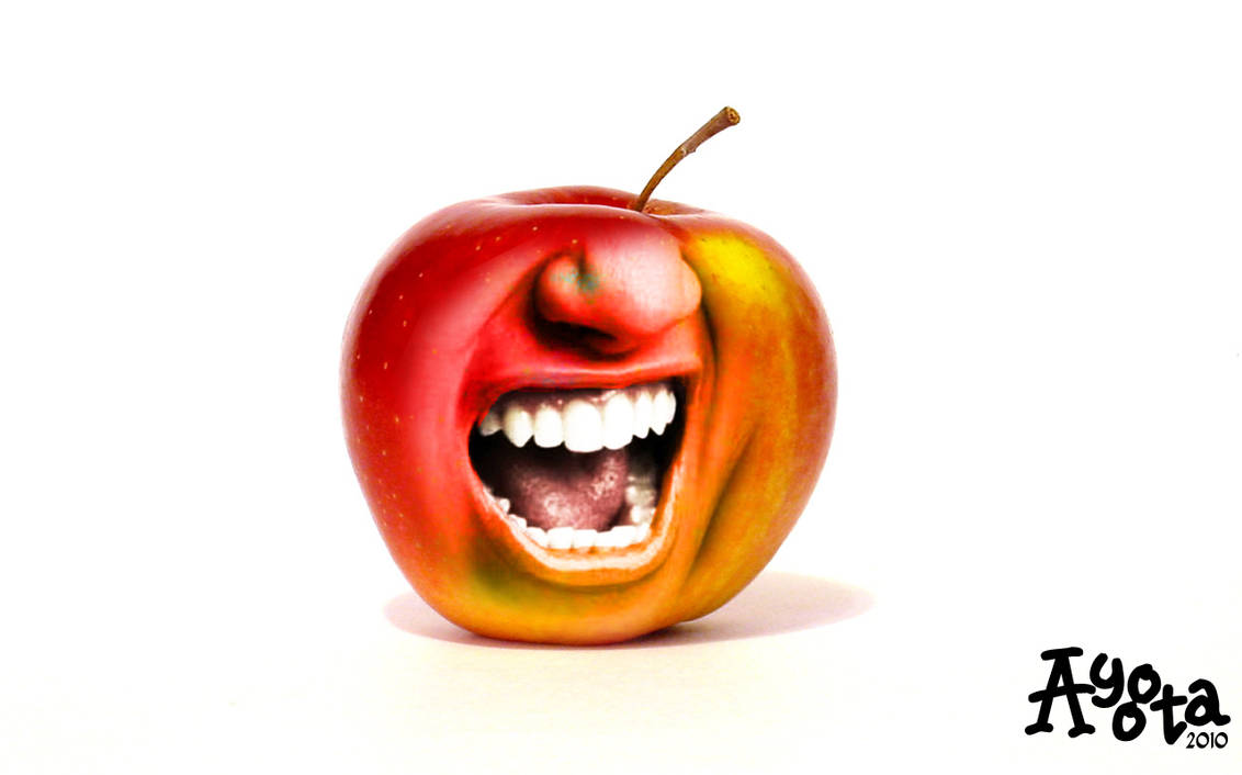 Angry Apple by Ayo0ota4 on DeviantArt