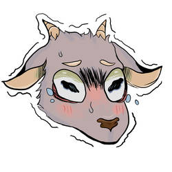 A Grey Scared Goat