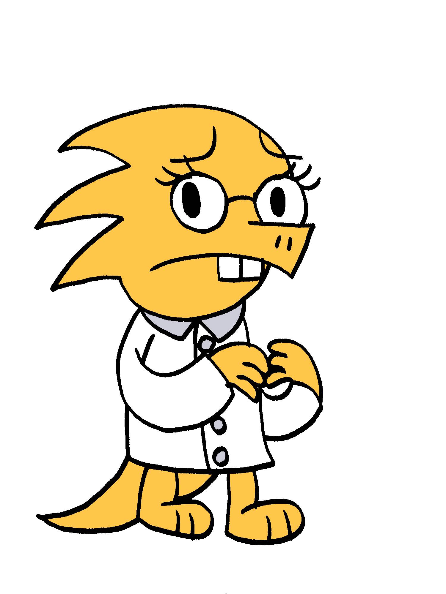 My drawing of Alphys by EvyOriginal on DeviantArt