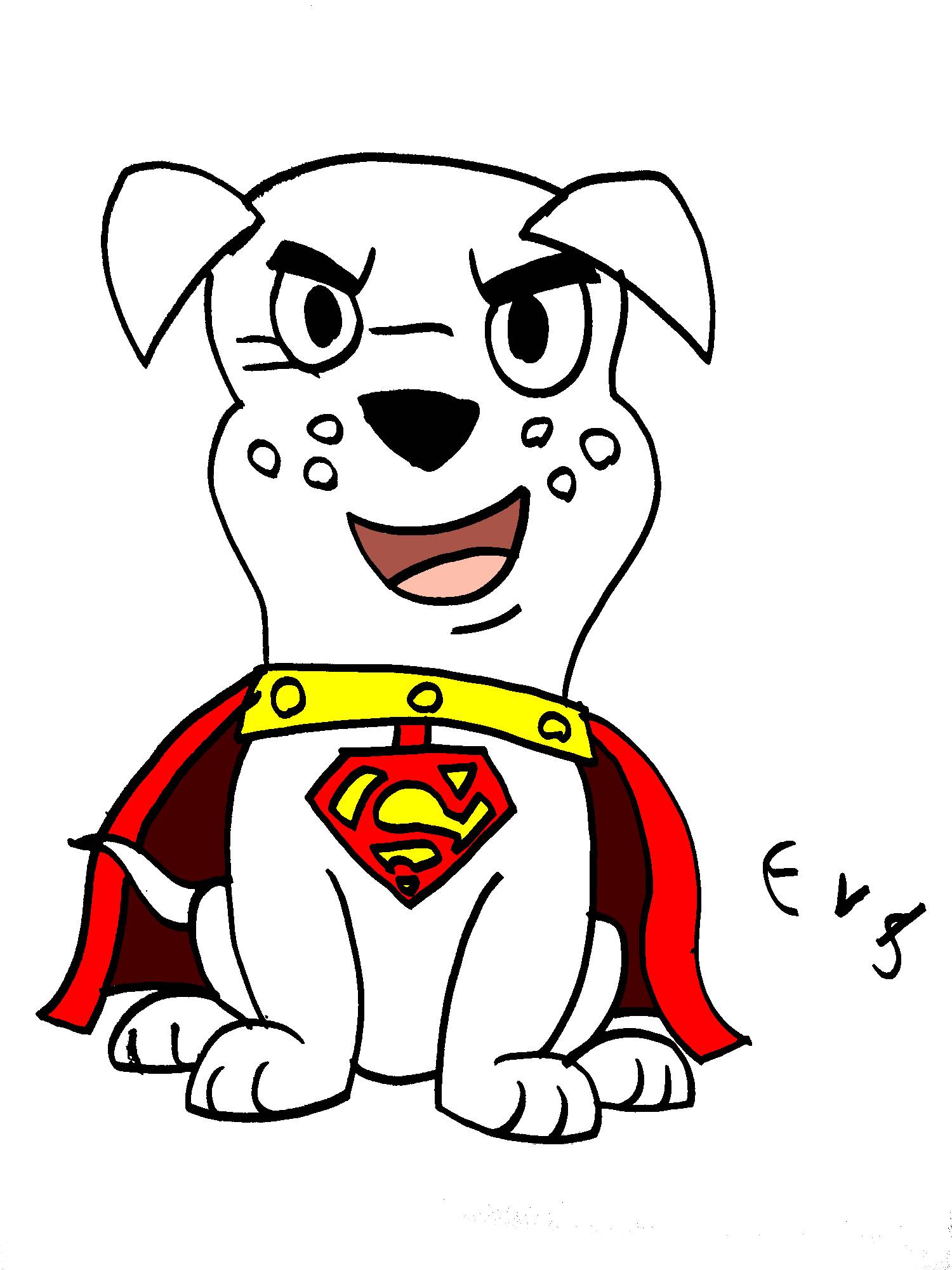 My drawing of Krypto by EvyOriginal on DeviantArt