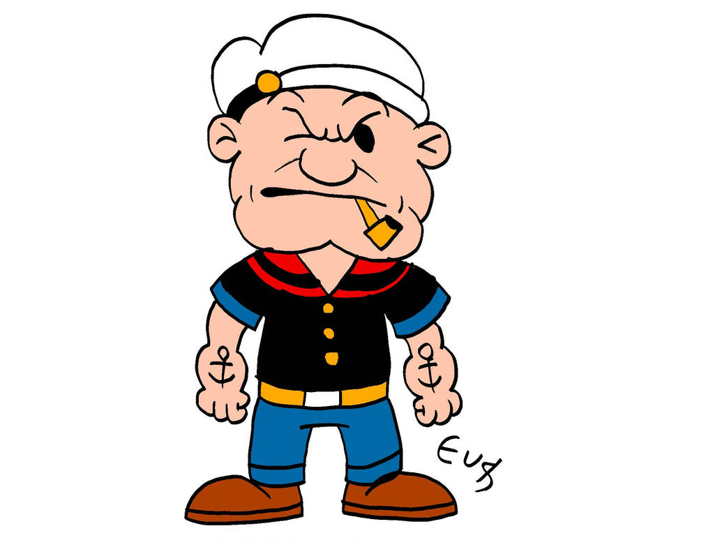 Popayan Drawing My drawing of Popeye by EvyOriginal on DeviantArt