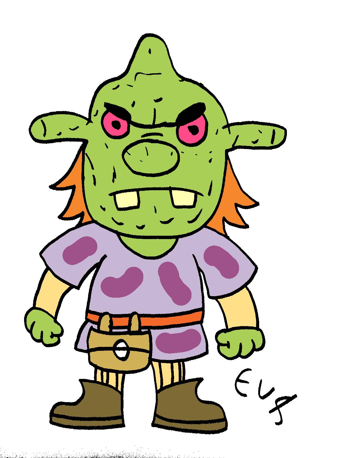 My drawing of the original Shrek by EvyOriginal on DeviantArt