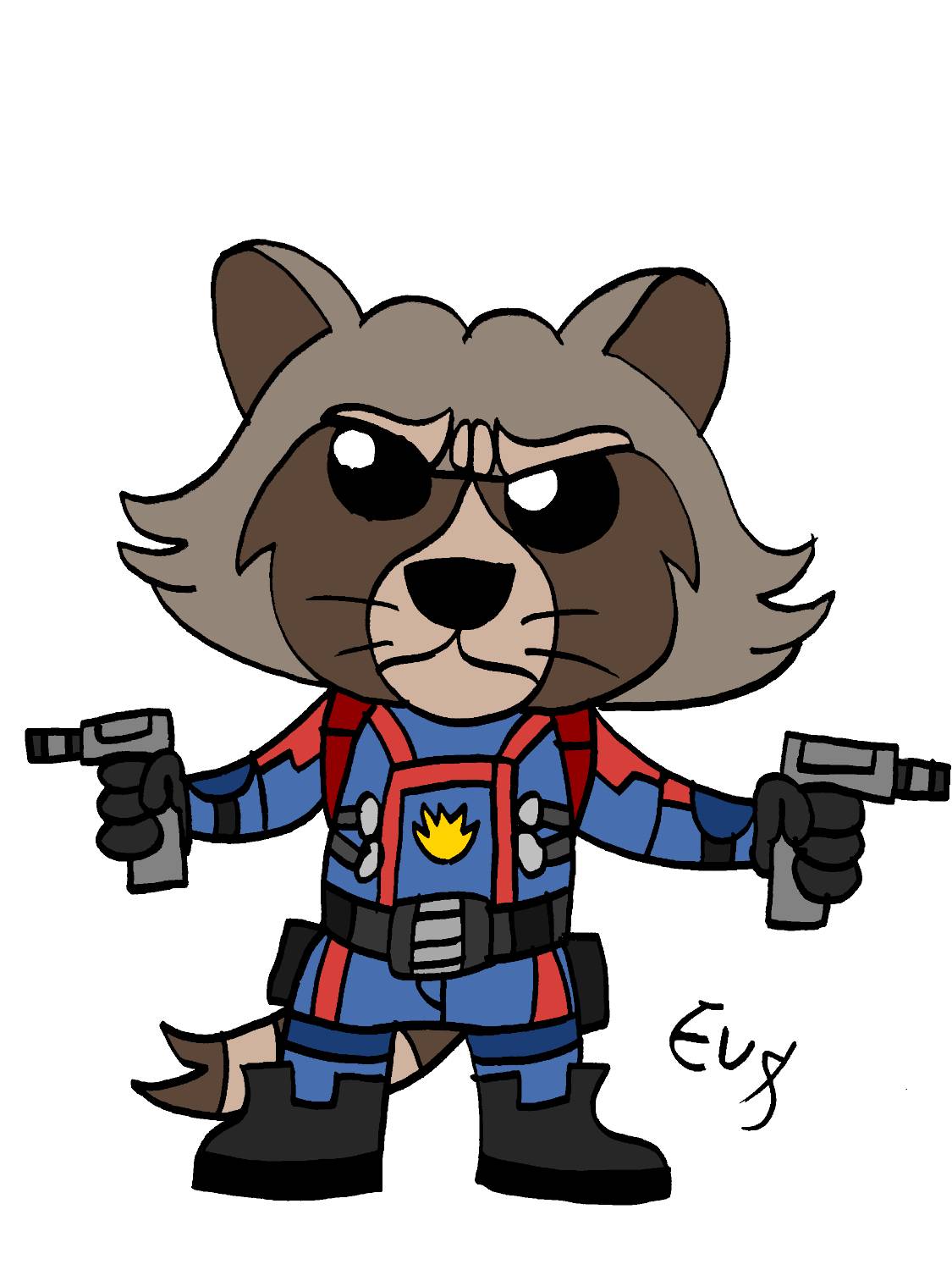 Our drawing of Rocket by EvyOriginal on DeviantArt