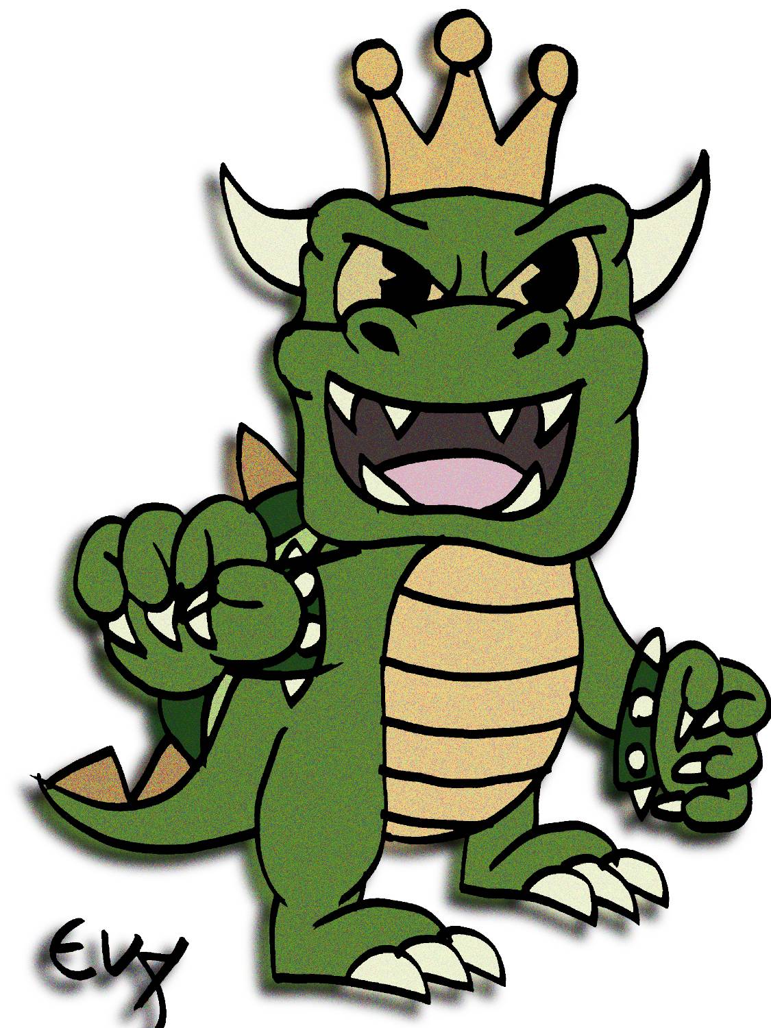 My drawing of King Koopa by EvyOriginal on DeviantArt