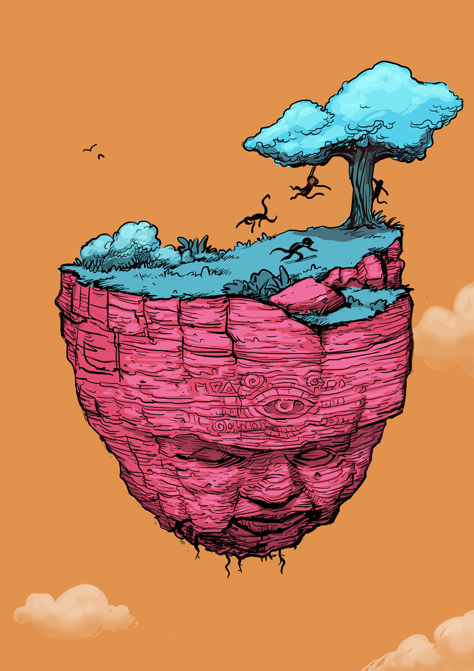 Floating Face Island