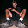 Teen Boy Feet in Black Shoes (Black Cat-Pat #3)