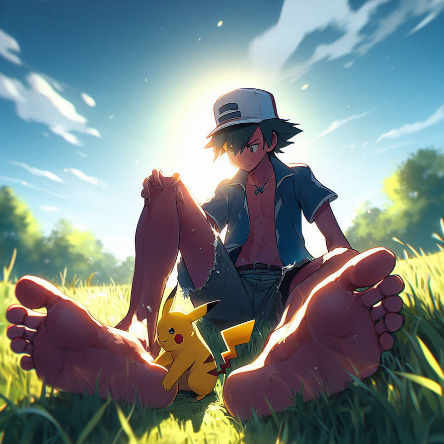 Ash Ketchum Feet #16 by AIBoysGallery on DeviantArt