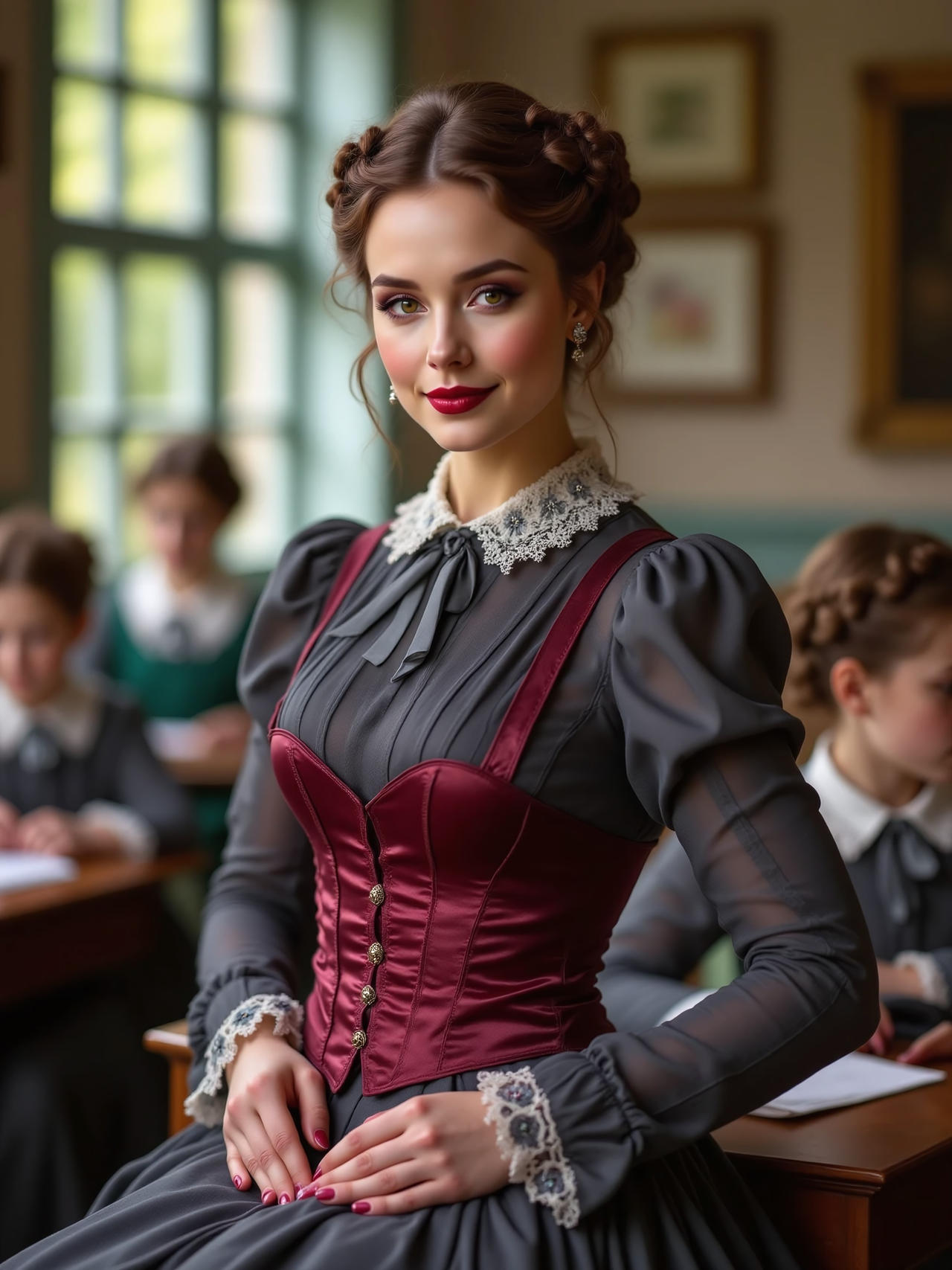 Victorian Teacher Burgundy 3 By DryNDeviant On DeviantArt victorian-teacher-burgundy-3-by-dryndeviant-on-deviantart