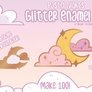 Pastel Nights: Glitter Enamel Pin Kickstarter!