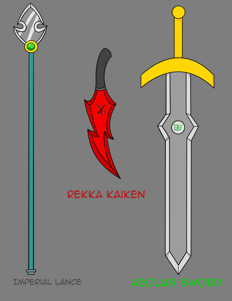 Weapon Illustration - Lance, Dagger, and Sword by MasterEni2009 on ...