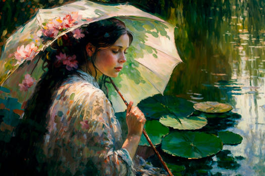 somat girl with umbrella