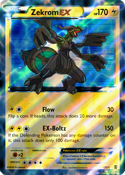 Zekrom EX by PKMNCardMaker264 on DeviantArt  Cool pokemon cards, Pokemon,  Pokemon cards