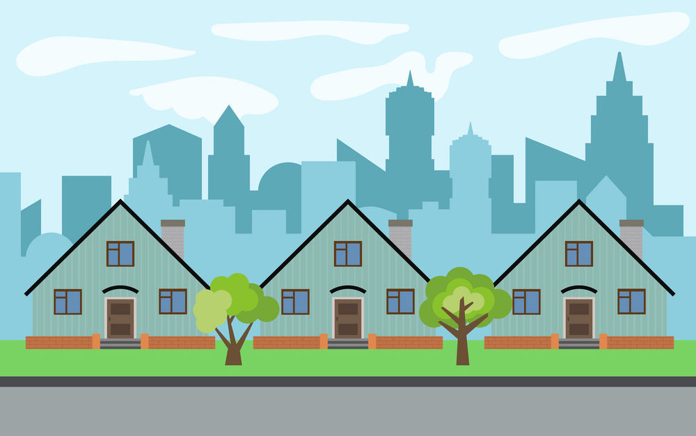 Cartoon City With Houses Background - 3 by AnimalToonStudios20 on DeviantArt