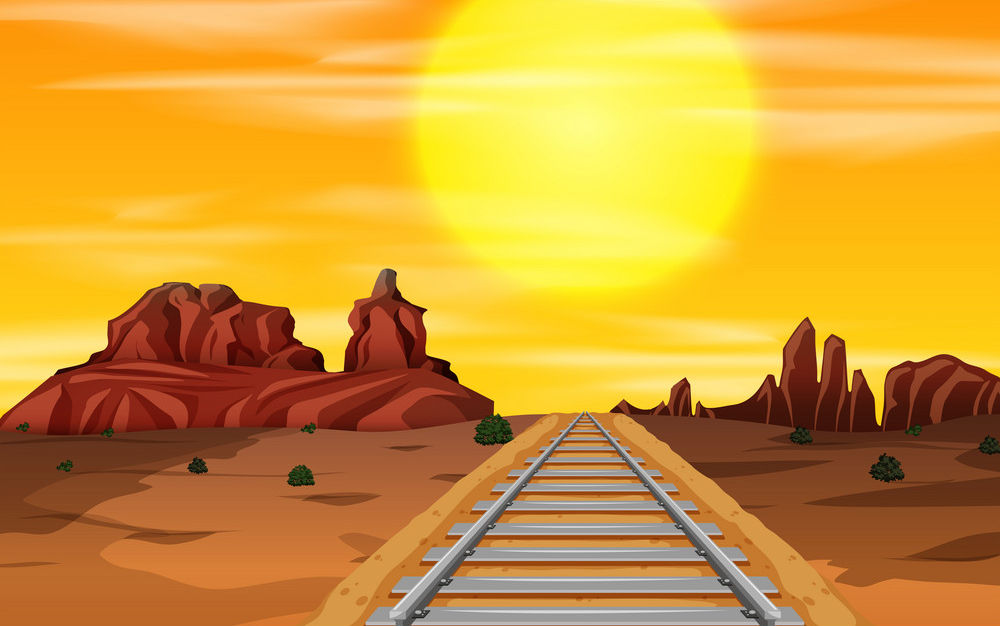 Cartoon Wild West Train Tracks Background - 1 by AnimalToonStudios20 on  DeviantArt