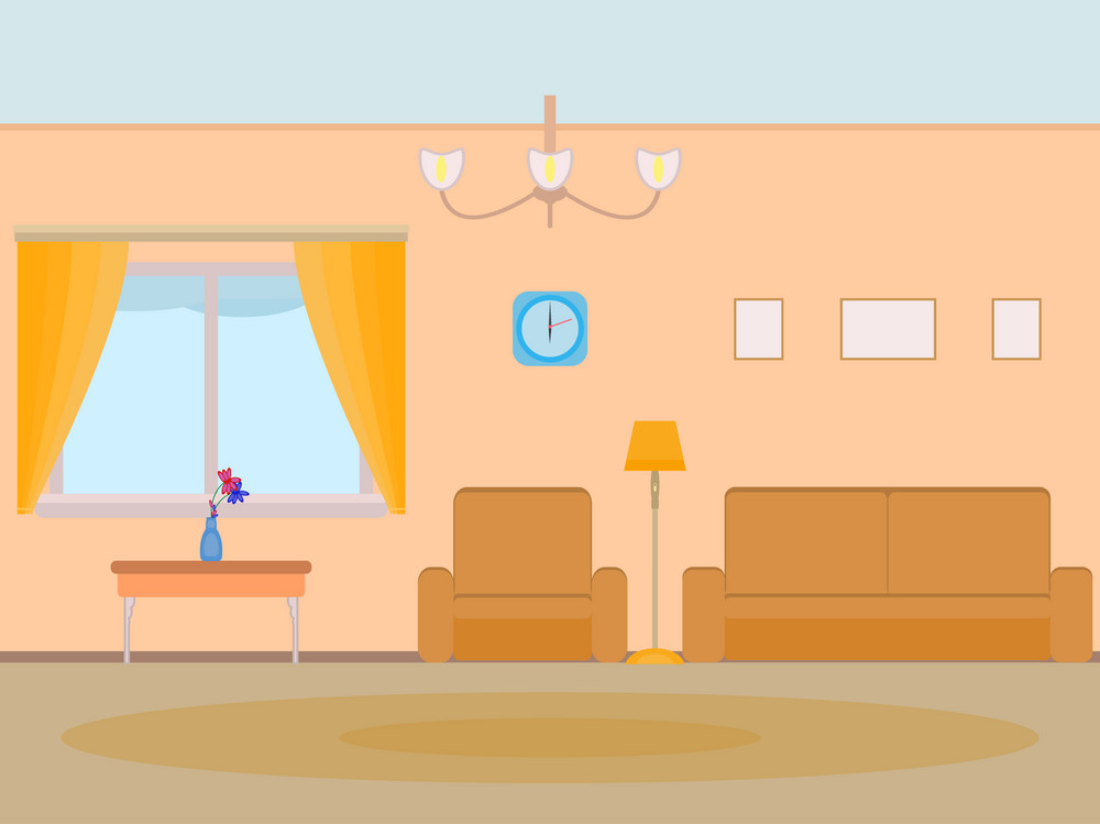 Cartoon Living Room Background 2 By
