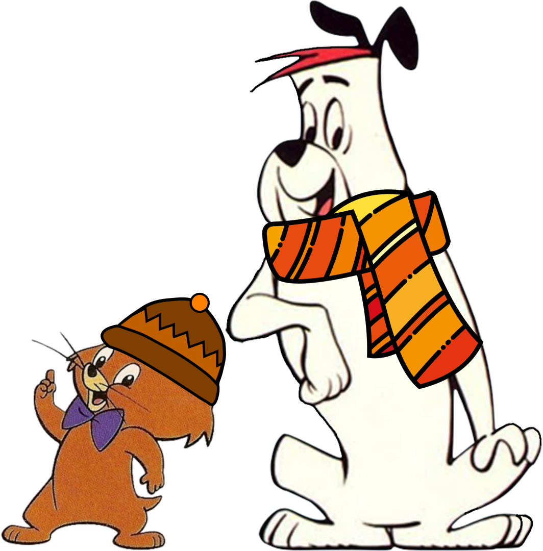 Cartoon Dog Ruff Ruff And Reddy With Beanie And Scarf by AnimalToonStudios20 on DeviantArt