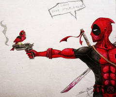 I like your style, Birdie! - Deadpool Fanart