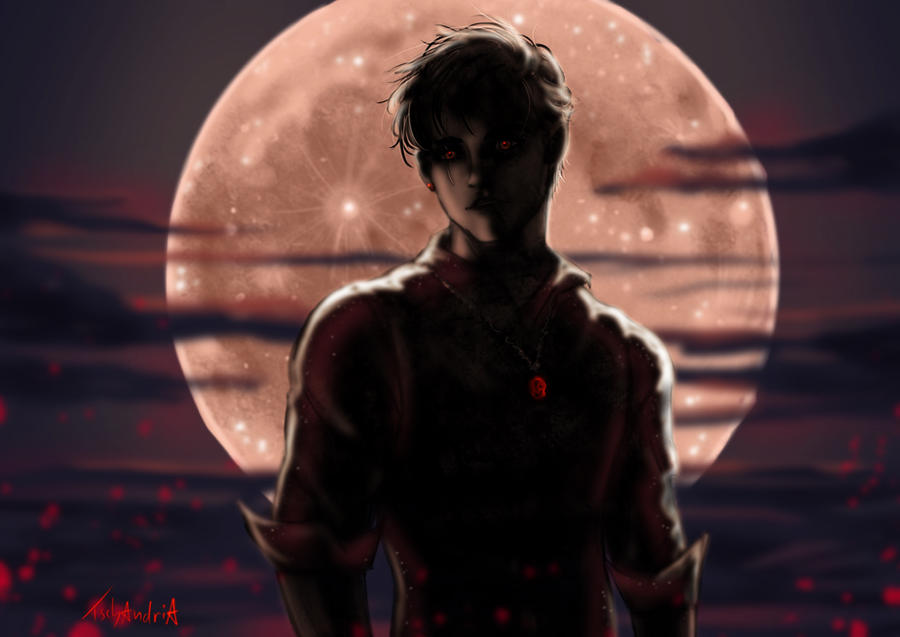 Rising Red Moon by Tschandria on DeviantArt