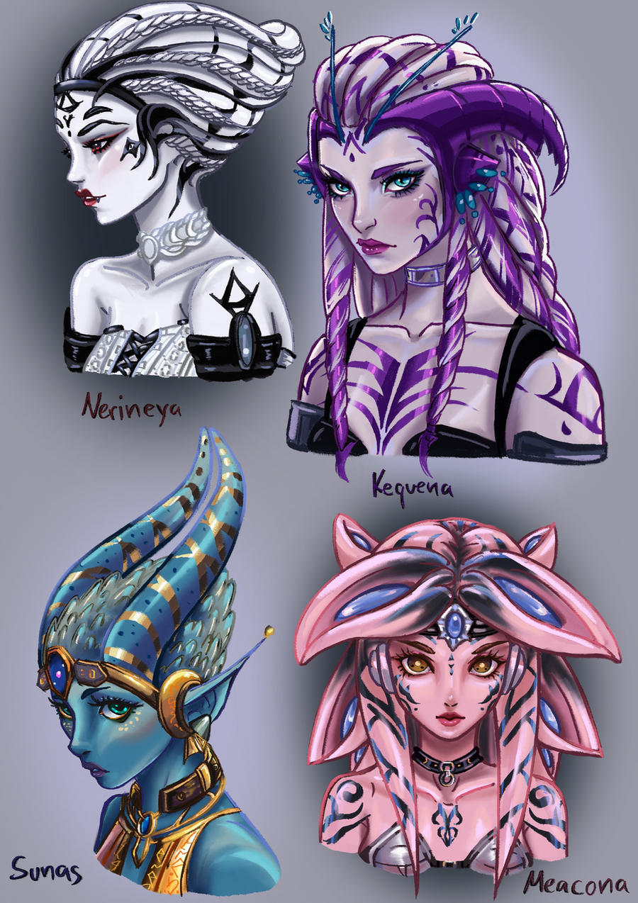 Female Alien Races Deviantart Female Alien Designs by Tschandria on DeviantArt