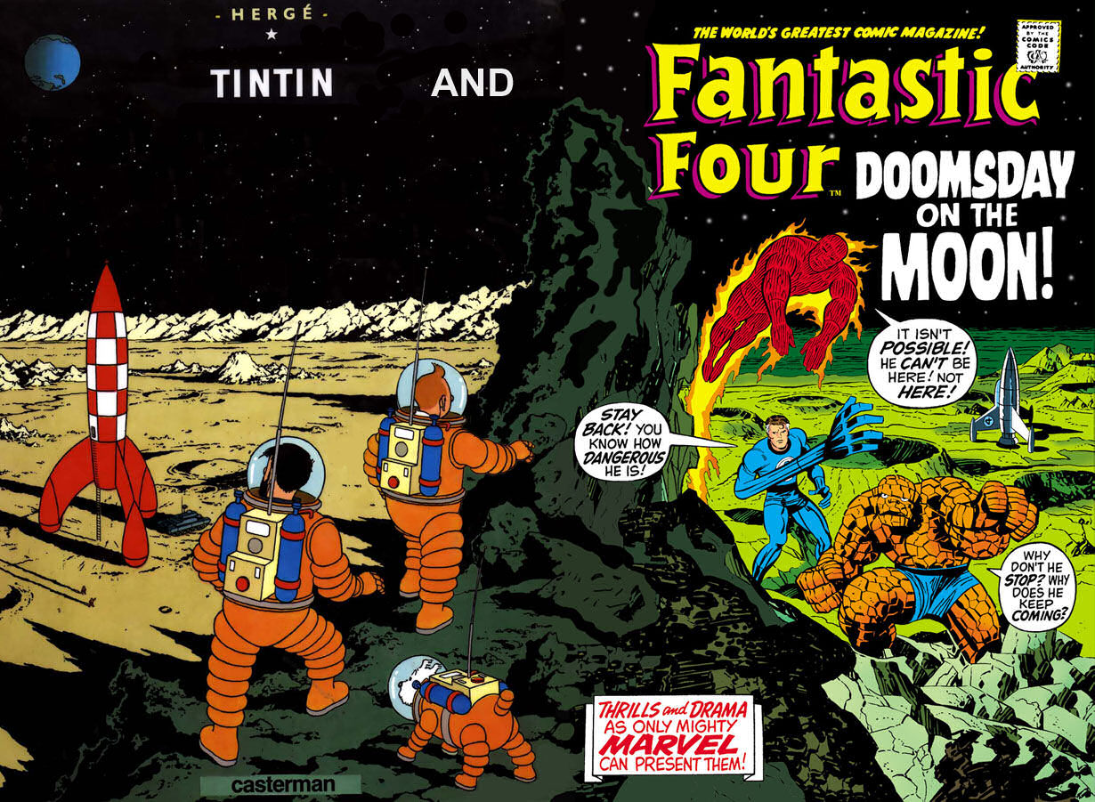 What if FF and Tintin meets on the moon ?