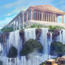 Atlantida. Center of the city