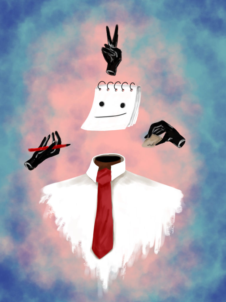 Monika Notepad Notepad Man by Monikaiva on DeviantArt