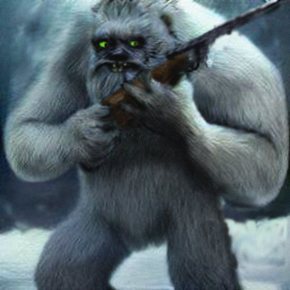 Yeti Finds a Hunting Rifle by YetiPareidolia on DeviantArt