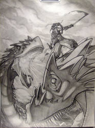 Samourai vs 2 heads Dragon