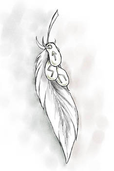 Feather and runes