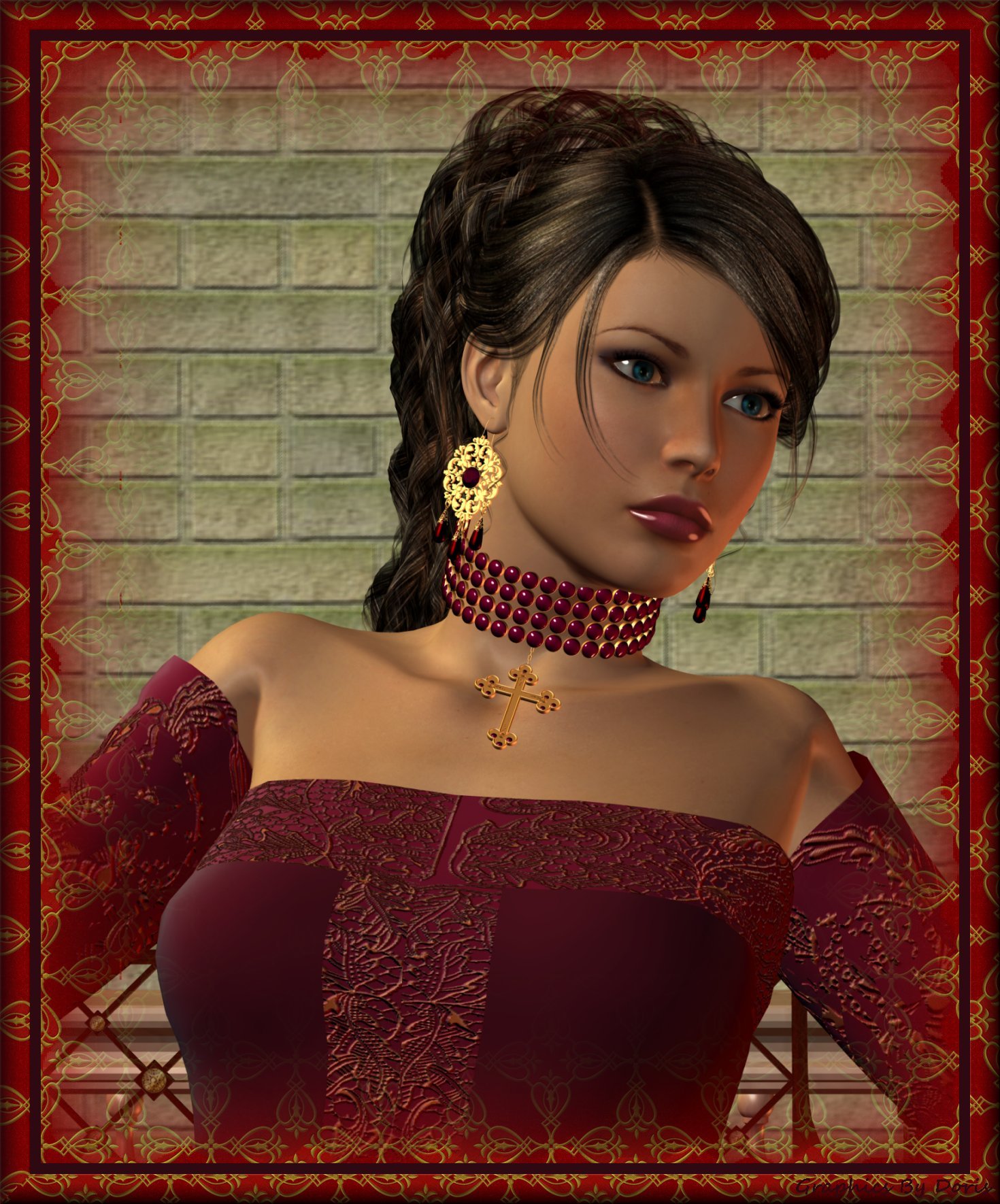 Scarlet Lady Portrait by merrygrannyde on DeviantArt