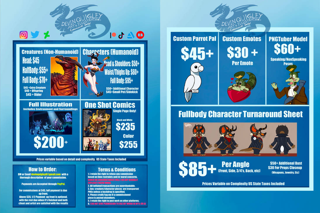 Deviantart Promotion Commissions Open by DevinQuigleyArt on DeviantArt