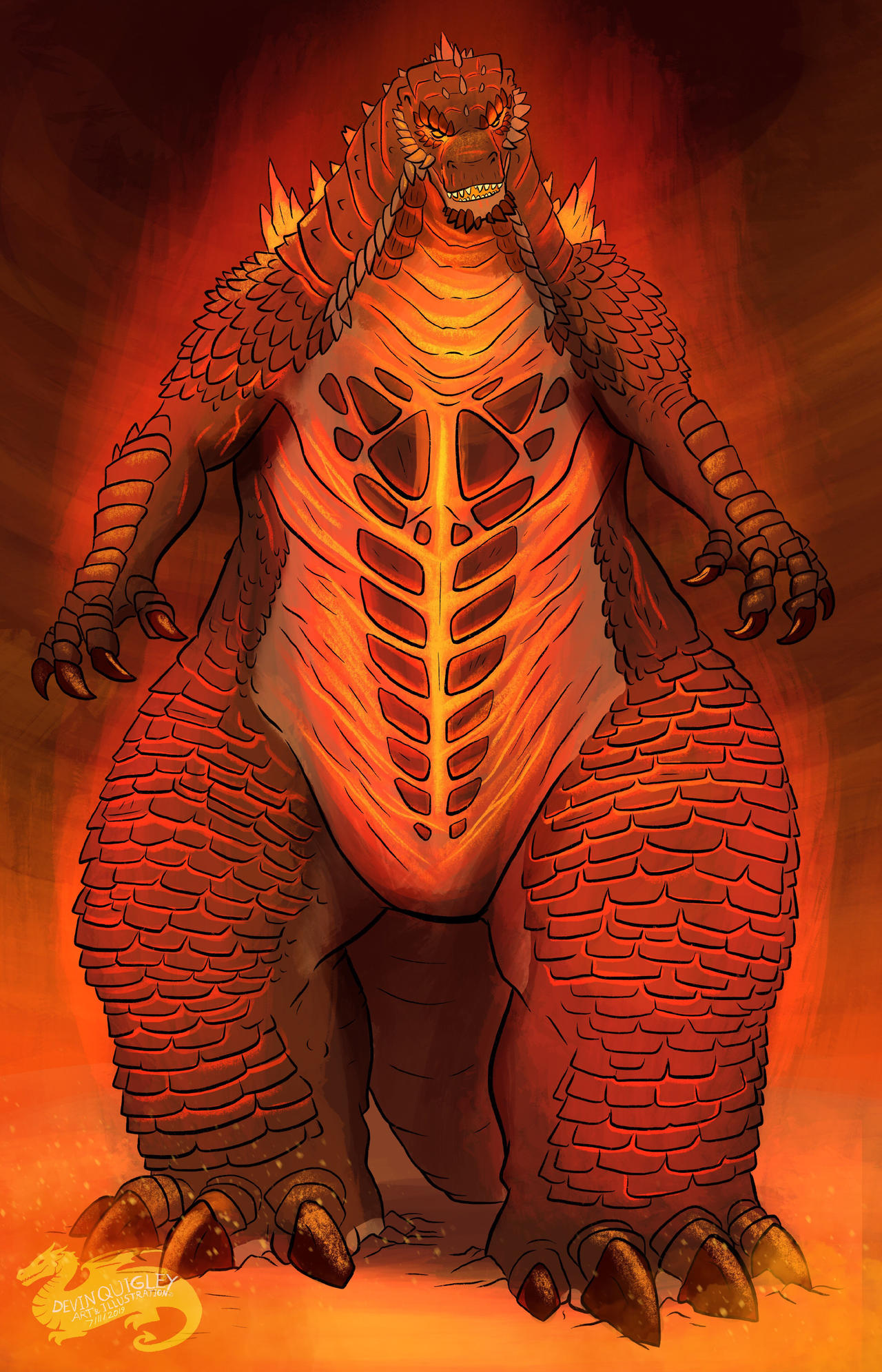 Godzilla Fire Form Fire Godzilla by ProfLambeoVT on DeviantArt