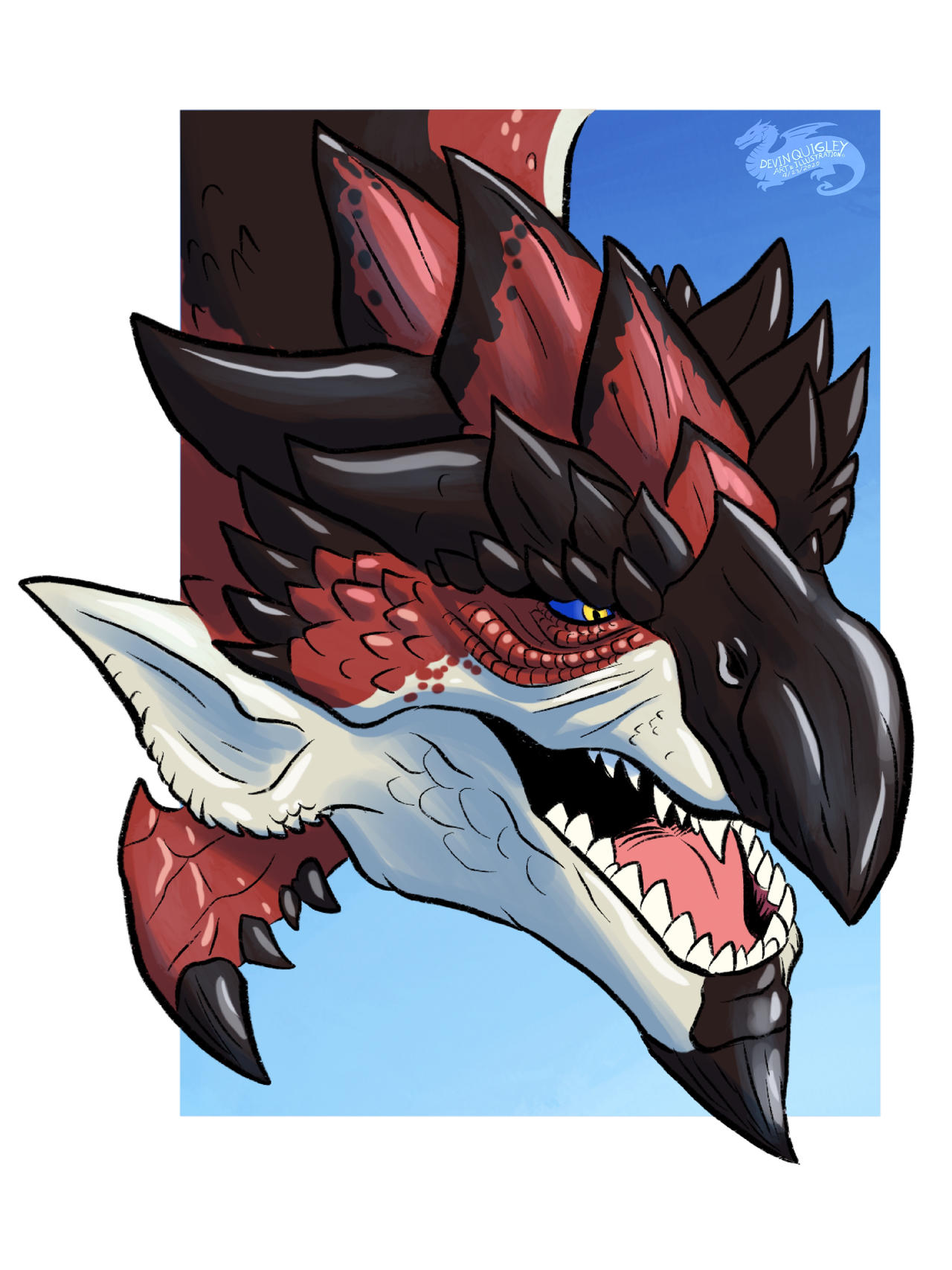 Minecraft Rathalos Icon Rathalos Portrait by DevinQuigleyArt on DeviantArt