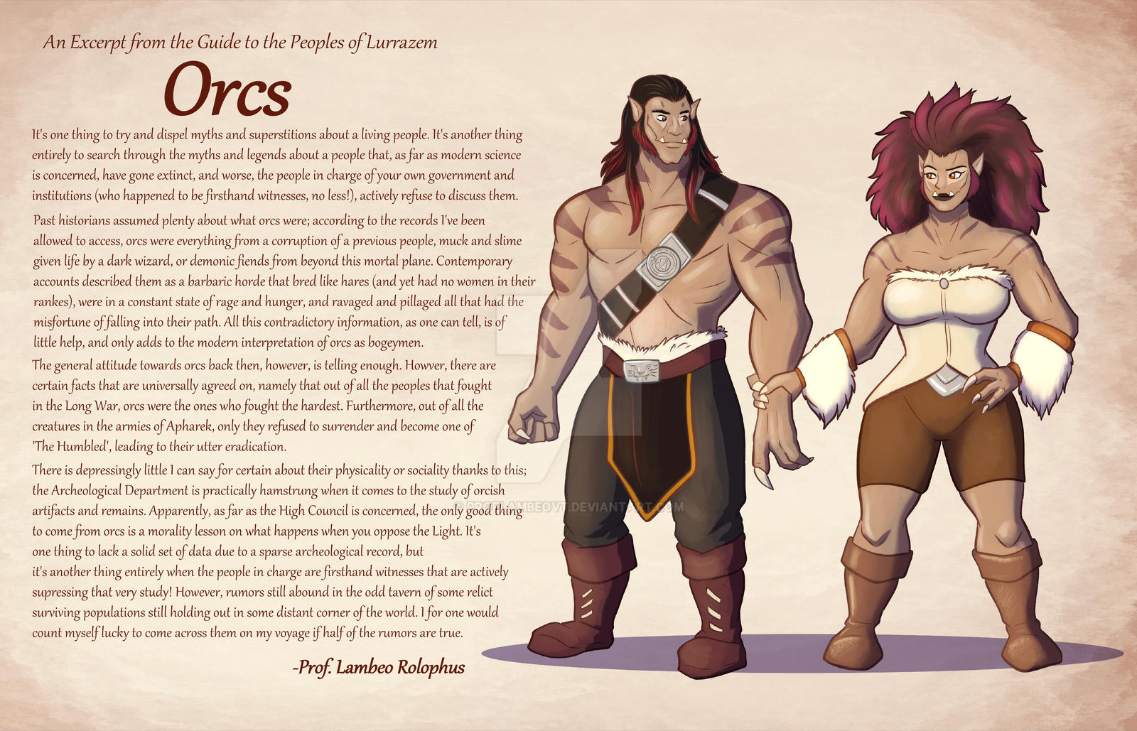 Orcess Guide to the Orcs by ProfLambeoVT on DeviantArt