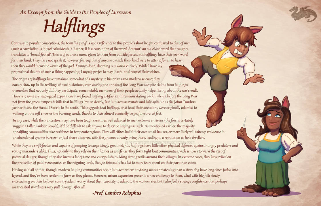 Halfling Riding A Rabbit Guide to the Halflings by DevinQuigleyArt on DeviantArt